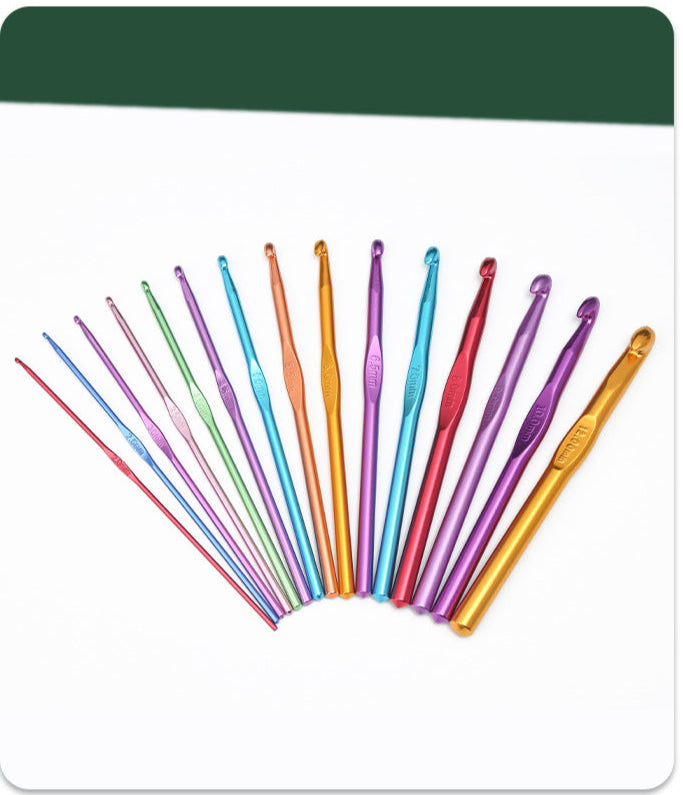 Colorful Aluminum Oxide Single Head Knitting Crochet Hook