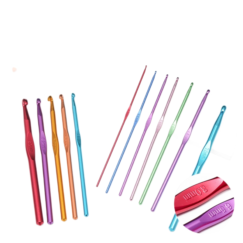 Colorful Aluminum Oxide Single Head Knitting Crochet Hook