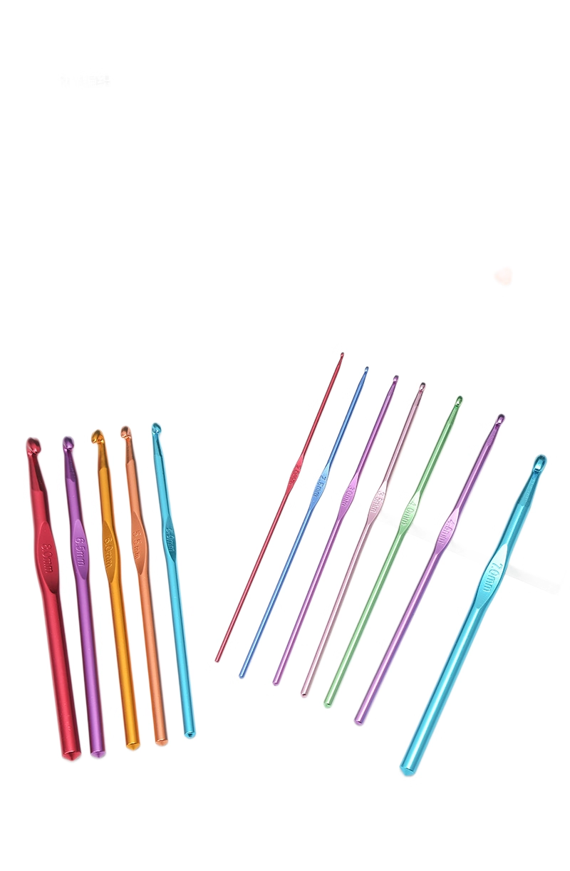 Colorful Aluminum Oxide Single Head Knitting Crochet Hook